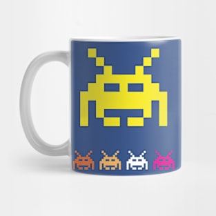 1 bit retro game alien Mug